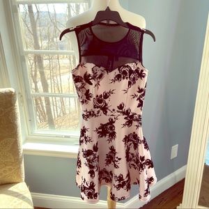 Trixxi Tea Length Floral Dress